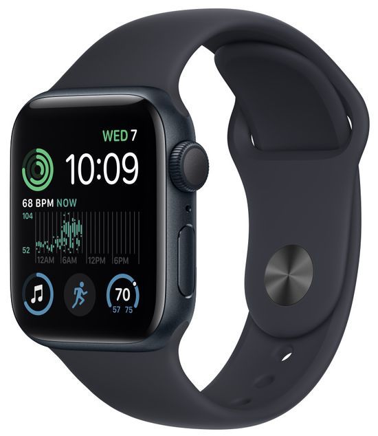 картинка Apple Watch SE 2022, 40 мм, цвет корпуса серый космос, ремешок цвета темная ночь, размер M/L от маркетплейса TEMA.shop