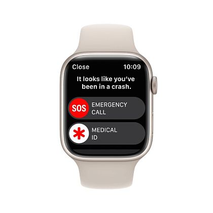картинка Apple Watch Series 8, 45 мм, цвет корпуса сияющая звезда, ремешок цвета сияющая звезда, размер M/L от маркетплейса TEMA.shop 6
