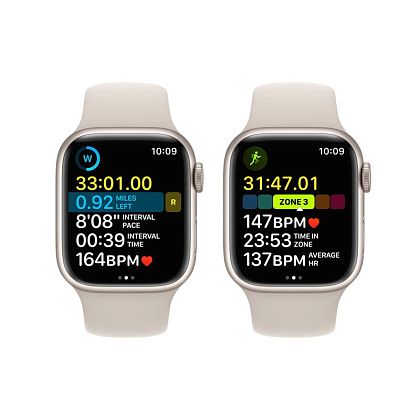 картинка Apple Watch Series 8, 41 мм, цвет корпуса сияющая звезда, ремешок цвета сияющая звезда, размер M/L от маркетплейса TEMA.shop 5