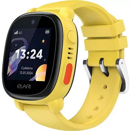 картинка Детские умные часы ELARI KidPhone 4G Lite, 42 мм, цвет корпуса желтый от маркетплейса TEMA.shop 1