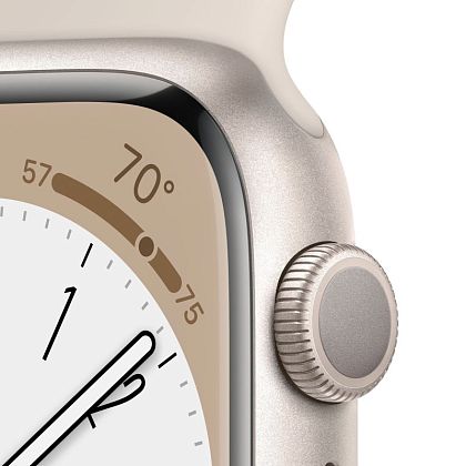 картинка Apple Watch Series 8, 41 мм, цвет корпуса сияющая звезда, ремешок цвета сияющая звезда, размер M/L от маркетплейса TEMA.shop 3