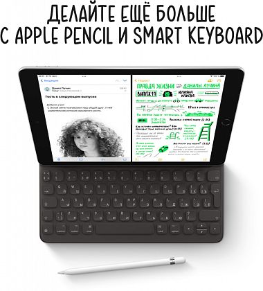 картинка Apple iPad 10,2" (2021) Wi-Fi 256 ГБ, серебристый от маркетплейса TEMA.shop 16