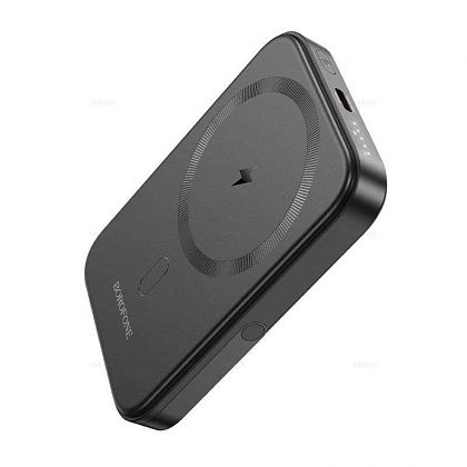 картинка Borofone BJ51 Kody PD20W magnetic wireless power bank 5000mAh with stand, черный от маркетплейса TEMA.shop 1