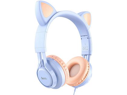 картинка Hoco W36 Cat Ear BT Headphones, синий от маркетплейса TEMA.shop 1