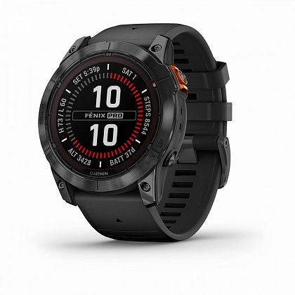 картинка Garmin Fenix 7X Pro Solar, 51 мм, цвет корпуса серый, ремешок черного цвета от маркетплейса TEMA.shop 1