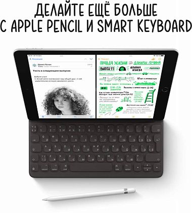 картинка Apple iPad 10,2" (2021) Wi-Fi 256 ГБ, серебристый от маркетплейса TEMA.shop 6