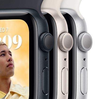 картинка Apple Watch SE 2022, 40 мм, корпус серебристого цвета, ремешок белого цвета, размер S/M от маркетплейса TEMA.shop 5