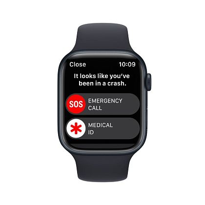 картинка Apple Watch Series 8, 45 мм, цвет корпуса темная ночь, ремешок цвета темная ночь, размер S/M от маркетплейса TEMA.shop 8