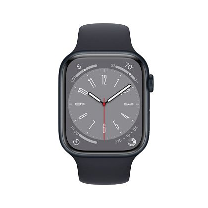 картинка Apple Watch Series 8, 45 мм, цвет корпуса темная ночь, ремешок цвета темная ночь, размер S/M от маркетплейса TEMA.shop 2
