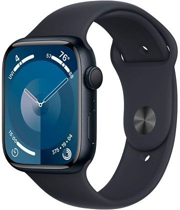 картинка Apple Watch Series 9, 41 мм, цвет корпуса темная ночь, ремешок цвета темная ночь, размер S/M от маркетплейса TEMA.shop 1