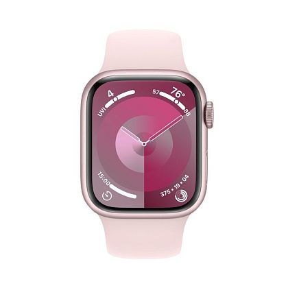 картинка Apple Watch Series 9, 41 мм, корпус розового цвета, ремешок нежно-розового цвета, размер M/L от маркетплейса TEMA.shop 2
