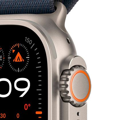 картинка Apple Watch Ultra 2 GPS + Cellular, 49 мм, корпус из титана, ремешок синего цвета, размер M от маркетплейса TEMA.shop 3